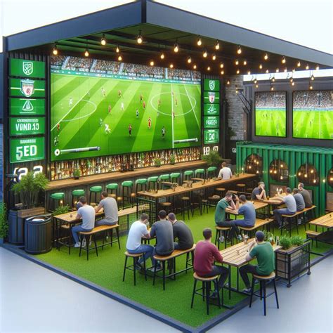 fan zone soccer bar | Outdoor restaurant design, Bar outdoor design ...