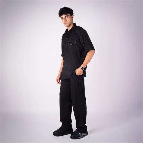 BLACK CRINKLE CO-ORD SET – Hophead