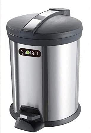 Cookaid Dustbin for Kitchen 5L Stainless Steel Plain Dustbin with Lid ...
