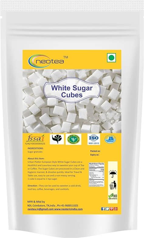 Neotea White Sugar Cubes, 300g – Quick Dissolving, Mess-Free Sugar ...