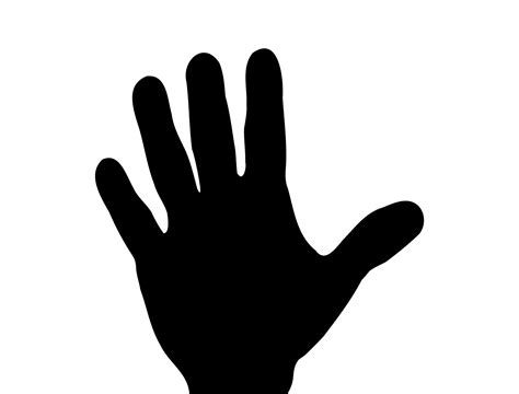 Open the palm of the hand silhouette 23259678 Vector Art at Vecteezy
