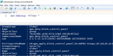 Image result for Get-ADGroup PowerShell