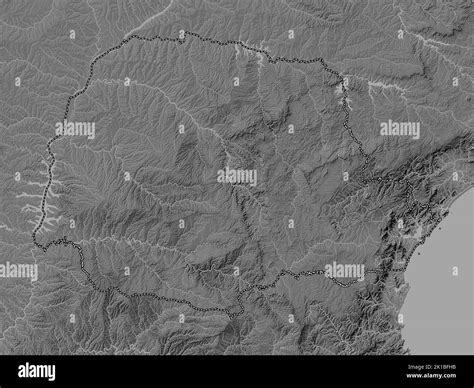 Parana, state of Brazil. Bilevel elevation map with lakes and rivers Stock Photo - Alamy