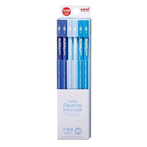 Mitsubishi Pencil, Uni Palette, 4B, Pastel Blue, 1 Dozen – hobbyone.in