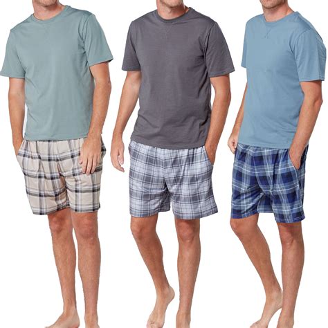 Mens Pyjamas Shorty Short Sleeve Set Nightwear Pjs Loungewear Jersey ...