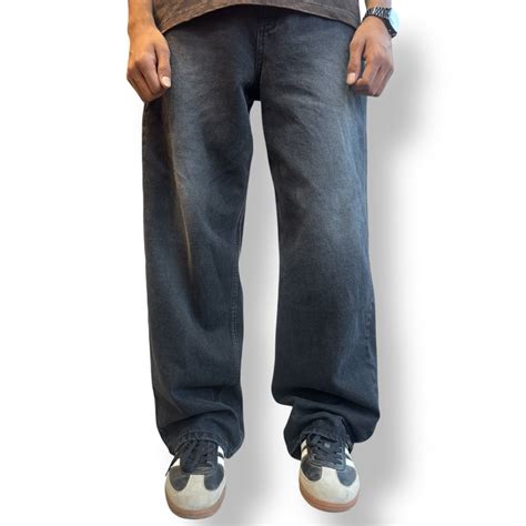 Black faded baggy jeans – Youngwear