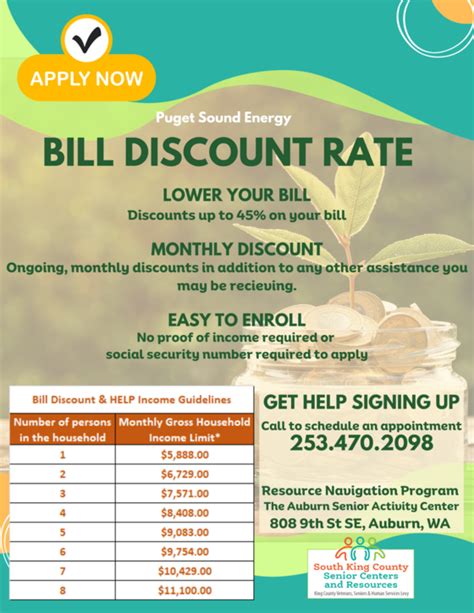 Auburn Senior Activity Center - Utility Bill Discount Program