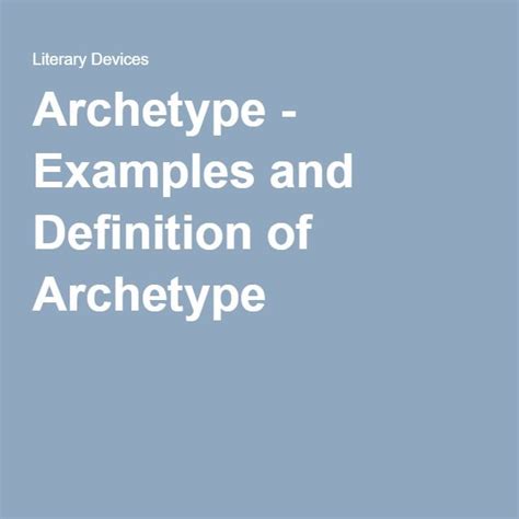 Image result for Archetype Examples
