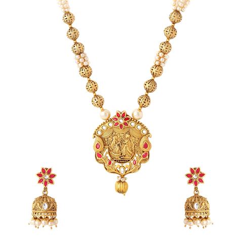 Buy Yellow Chimes Jewellery Set for Women and Girls Traditional ...