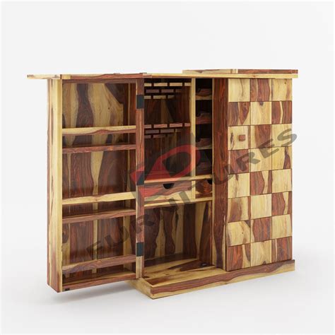 KD FURNITURES Home Furniture Wood Big Bar Cabinet for Home | Home Bar ...