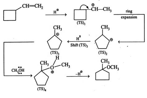 Number of carbocations and transition states involved in the following ...