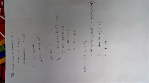 a car accelerates from rest at a constant rate of 2 metre per second ...