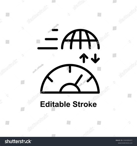 Internet Speed Test Icon Designed Outline Stock Vector (Royalty Free) 2103291077 | Shutterstock
