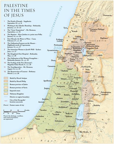 Unveiling The Landscape Of Jesus’ Time: A Look At The Map Of Palestine ...