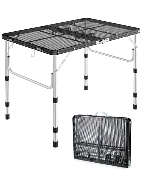 Sportneer Folding Portable Grill Table, 3ft(L) x 2ft(W) Height ...