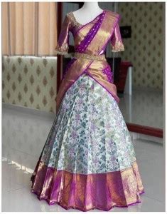 VADTALWALA Floral Print, Self Design Semi Stitched Lehenga Choli - Buy ...