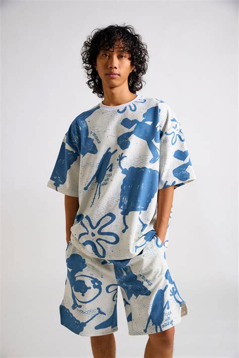 Spongebob:Be the Change Printed Men's Oversized T-shirt