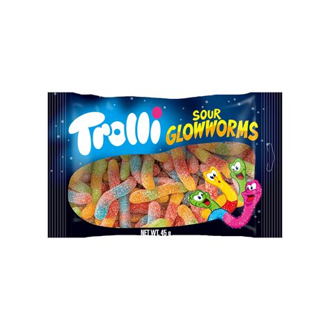Trolli Sour Glow Worms Gummy Candy 45g - Sweet Avenue