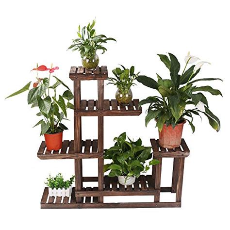 Buy eclife Wooden Plant Stands Flower Rack Plant Stand Multifunctional ...
