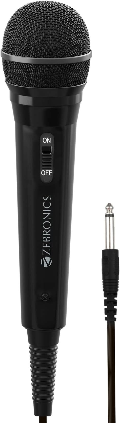 ZEBRONICS MP100, Wired Microphone, 6.3mm, High Sensitivity Dynamic Mic ...