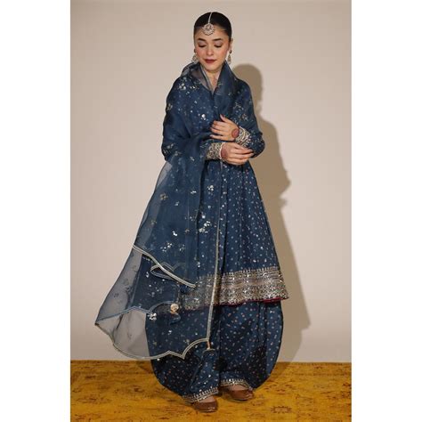 TEAL BLUE OUTFIT | SHEESHAM 24 / 25 DYOT – Chaand Tara