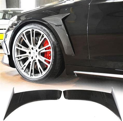 Buy MCARCAR KIT Carbon Fiber Front Bumper Side Fender Fin Splitter ...