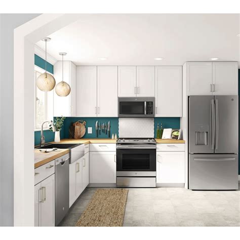 GE 30-in Glass Top 4 burners 5.3-cu ft Slide-In Electric Range ...