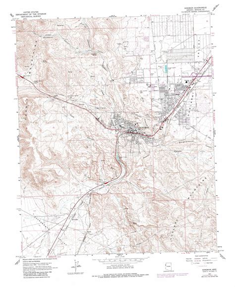 Kingman topographic map 1:24,000 scale, Arizona