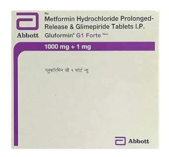 Gluformin G1 Forte New - Strip of 15 Tablets : Amazon.in: Health ...