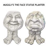 Buy Antique Naughty Faces Outdoor Statue Planter, Grumpy/Joyful Face ...