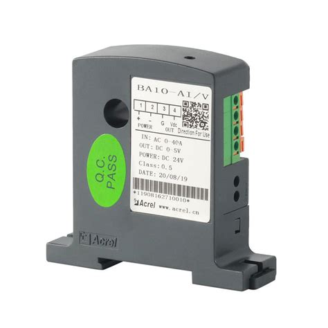 10 มมหลุม Modbus Analog แทรนสดูเซอร์กระแสไฟฟ้า Din Rail Current Sensor