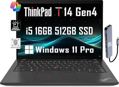 Lenovo ThinkPad T14 Gen 4 Business Laptop (14" FHD+, Intel 10-Core i5 ...