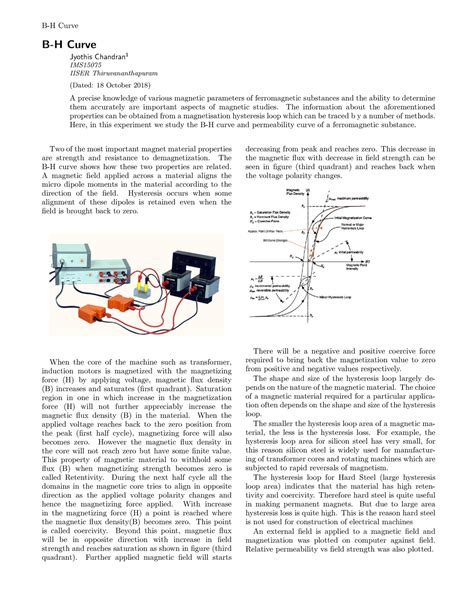 Expt10 BH Curve edited - Lab report - B-H Curve B-H Curve Jyothis ...