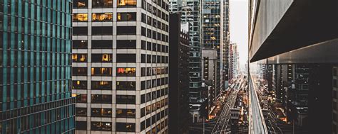 Download wallpaper 2560x1024 city, road, railroad, buildings ultrawide ...