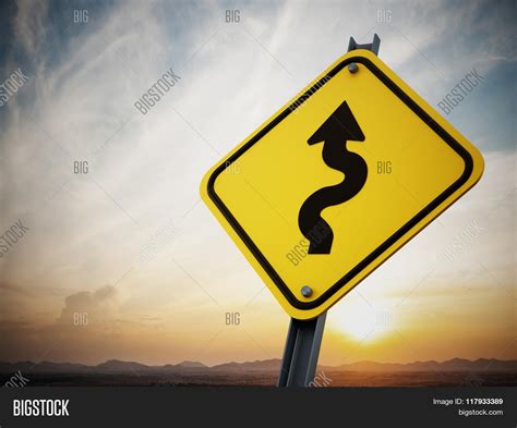 Curves Ahead Road Sign Image & Photo (Free Trial) | Bigstock