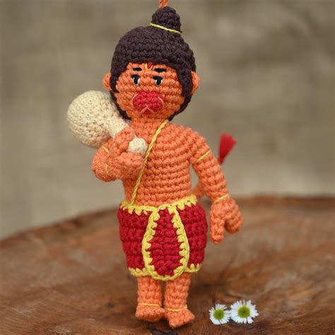 Himalayan Blooms Crochet Hanuman Ji Toy - Safe & Soft | The Mom Store