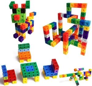 TechHark Math-Link Cubes Activity Early Development Blocks for Kids ...
