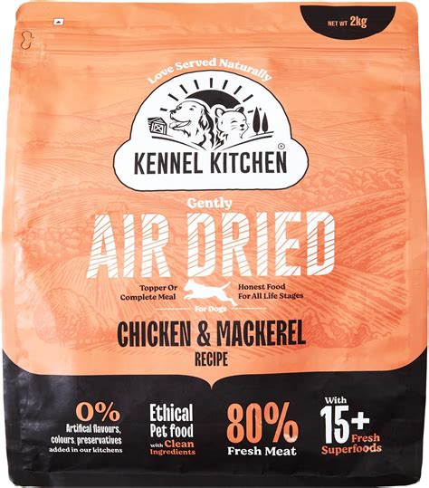 Kennel Kitchen Air Dried Dog Food | 2 Kgs | Chicken & Mackerel Recipe ...