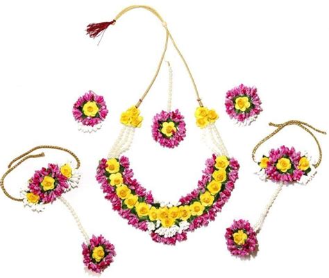 Lamansh Artificial Flower Jewellery Set