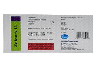 Zefcort 12 MG | Order Zefcort 12 MG Tablet Online at Truemeds