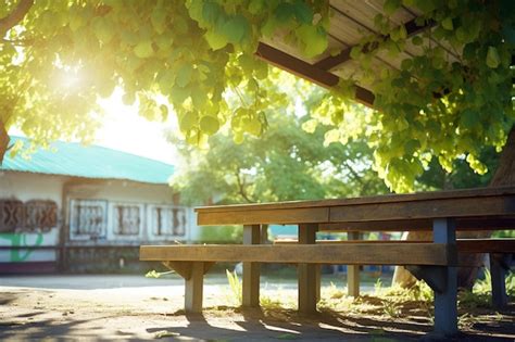Schoolyard serenity school background | Premium AI-generated image