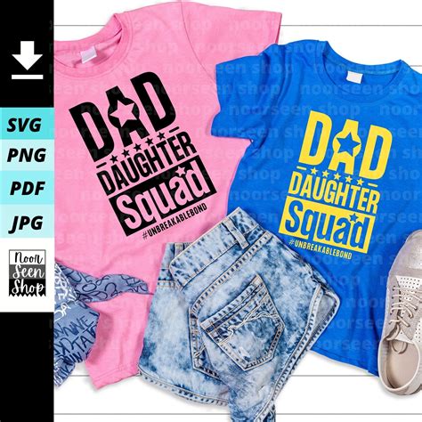 Personalized Dad Mugs Father Daughter Squad Svg Father's Day, Father ...