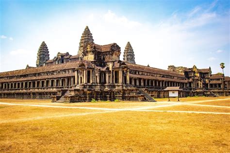 A beautiful view of angkor wat temple located in siem reap cambodia ...