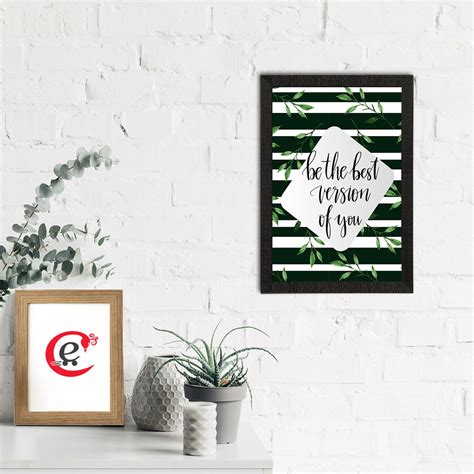 "Be The Best Version Of You" Motivational Quote Satin Matt Texture UV ...