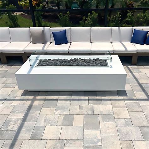 The Outdoor Plus 60" Del Mar Chestnut Natural Gas Match Lit Fire Pit ...