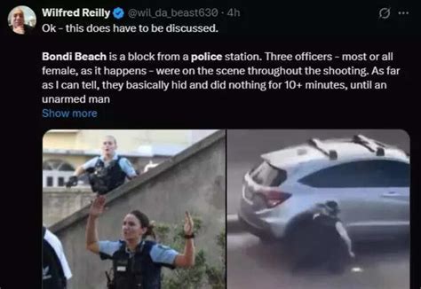 Is viral Bondi image of female officer with hands up misinterpreted ...