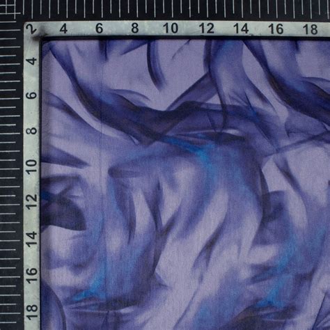 Independence Blue Marble Pattern Digital Print Lush Satin Fabric ...