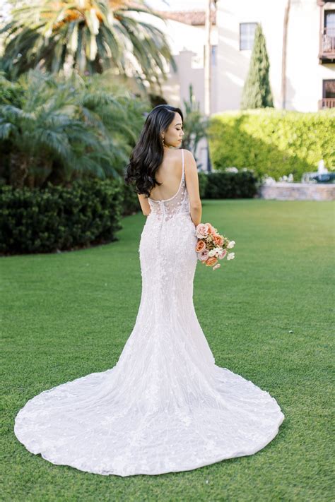 1510 by Martina Liana - Fitted Sheath Wedding Dress with Spaghetti Straps – The White Flower