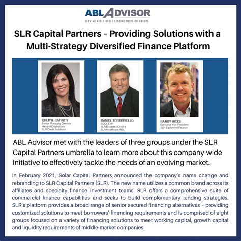 SLR Business Credit on LinkedIn: ABL Advisor met with the leaders of ...