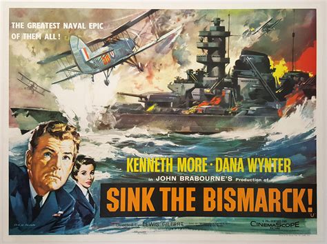 SINK THE BISMARCK! (1960) Original Vintage UK Quad Film Poster ...